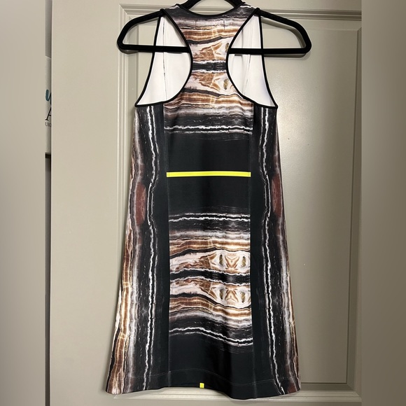 Clover Canyon Yellow Stripe Neoprene Bodycon Sheath Dress Sz Small - Picture 6 of 7